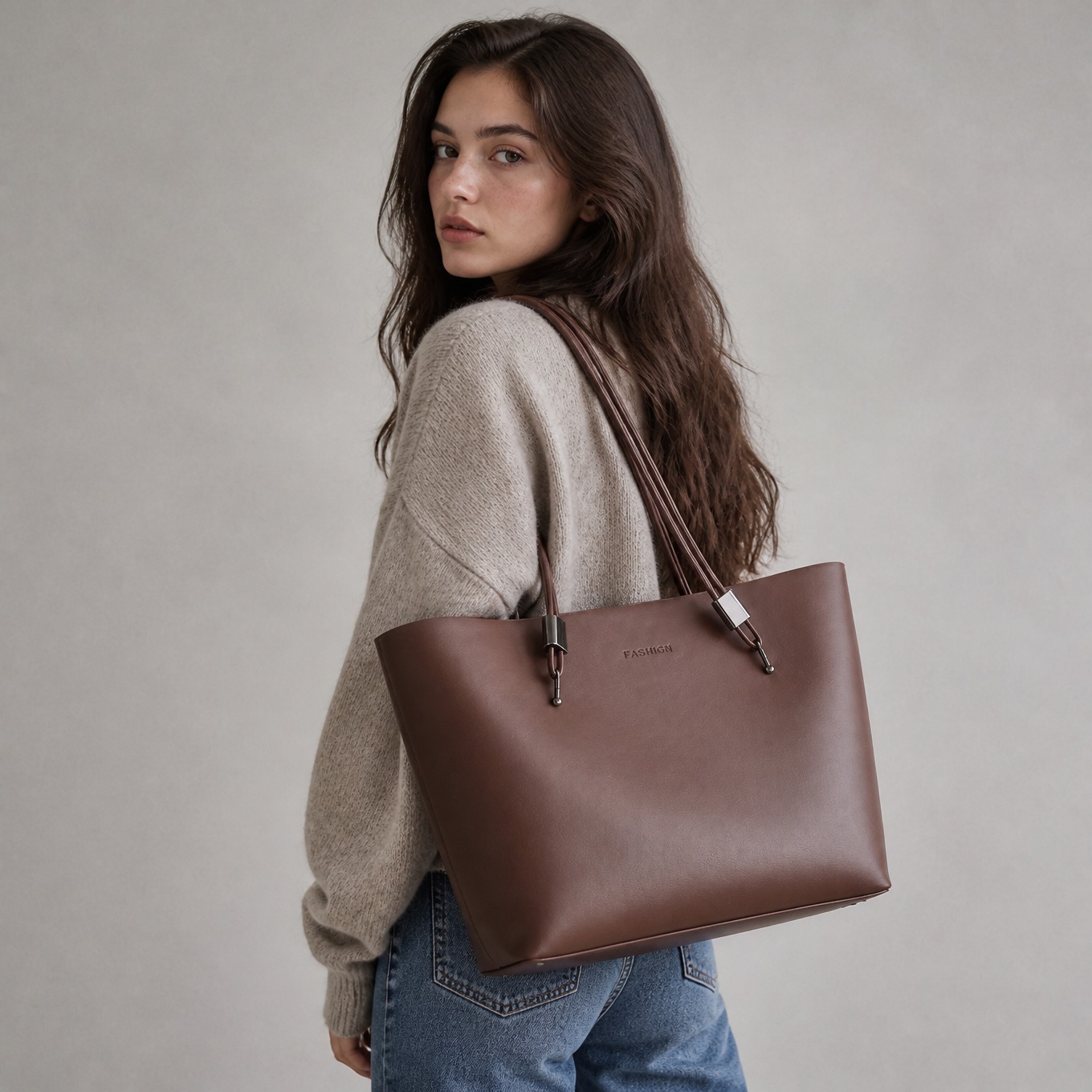 Sac cabas de cours porté à l'épaule