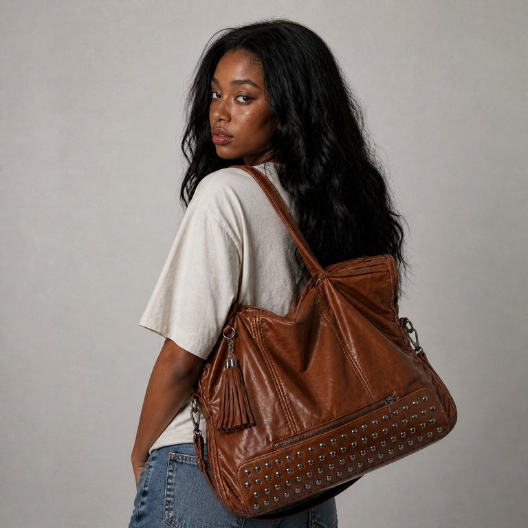 Sac à main de cours doux en daim porté