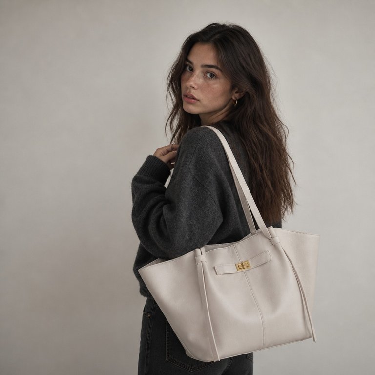 Sac bandouliere etudiante porté